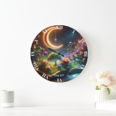 Fantasy Schattige Moon Garden Boek Grote Klok (Huis)