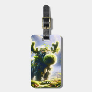 Fantasy Schattige Moss Moose Forest Bagagelabel