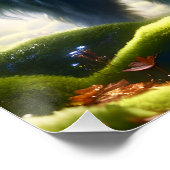 Fantasy Schattige Moss Moose Forest Perfect Poster (Hoek)