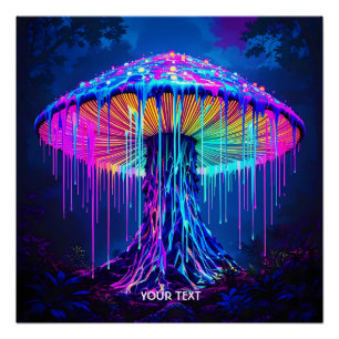 Fantasy Schattige Mushroom Surreal Forest Perfect Poster