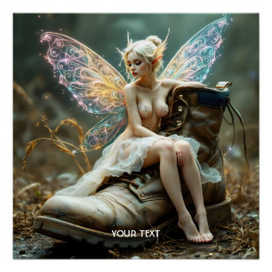 Fantasy Schattige Old Big Boot Perfect Poster