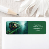 Fantasy Schattige Old Past Train Etiket (Insitu)