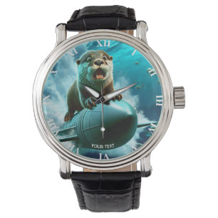 Fantasy Schattige Otter Torpedo Zee Horloge
