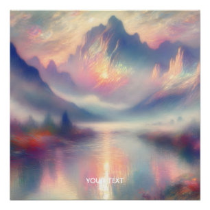 Fantasy Schattige Pastel Pearl Waterverf Perfect Poster
