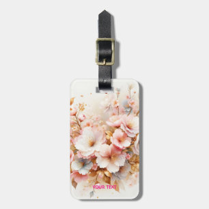 Fantasy Schattige Pastel Roze Sakura Bagagelabel
