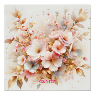 Fantasy Schattige Pastel Roze Sakura Perfect Poster
