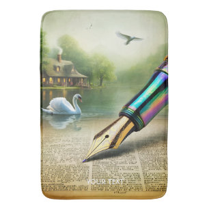 Fantasy Schattige Pen Lake Swan Badmat