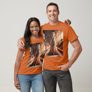 Fantasy Schattige Podium Mooie Kat T-shirt