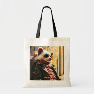 Fantasy Schattige Possum Leather Jacket Tote Bag