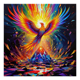 Fantasy Schattige Prism Phoenix Rising Perfect Poster