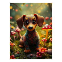 Fantasy schattige Puppy Art