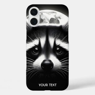 Fantasy Schattige Racoon Face Moon iPhone 16 Plus Hoesje