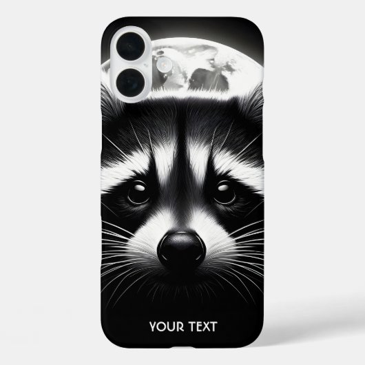 Fantasy Schattige Racoon Face Moon Case-Mate iPhone Case (Achterkant)