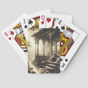 Fantasy Schattige Rain Ruins Meisje Pokerkaarten