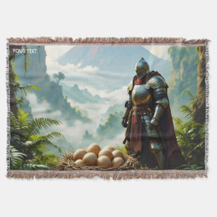 Fantasy Schattige Ridder die Eieren Bewaakt Deken