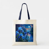 Fantasy Schattige River Blue Irises Tote Bag (Achterkant)