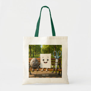 Fantasy Schattige Rock Papier Schaar Tote Bag