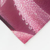 Fantasy Schattige Roze Bloem Dew Fleece Deken (Hoek)