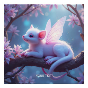 Fantasy Schattige Roze Creature Forest Perfect Poster