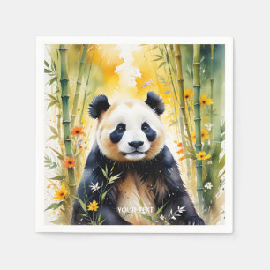 Fantasy Schattige Sad Panda Forest Servet