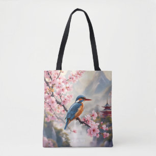 Fantasy Schattige Sakura Bird Blue Draagtas