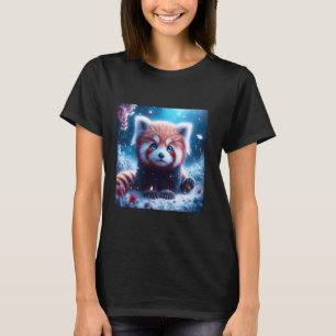 Fantasy Schattige Sakura Panda Rood T-shirt