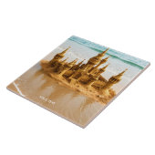 Fantasy Schattige Sand Castle Beach Tegeltje (Zijkant)