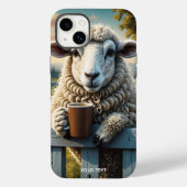 Fantasy Schattige Schaap Koffie Avond Case-Mate iPhone Case (Achterkant)