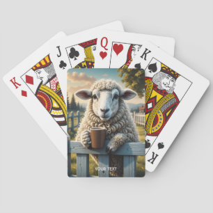 Fantasy Schattige Schaap Koffie Avond Pokerkaarten