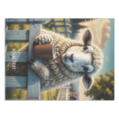 Fantasy Schattige Schaap Koffie Avond Tafelkleed (Voorkant (Horizontaal))