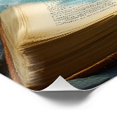 Fantasy Schattige schip Ocean Book Perfect Poster (Hoek)