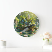 Fantasy Schattige Serene Turtle Shell Grote Klok (Huis)