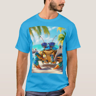 Fantasy Schattige Shell Crab Beach T-shirt