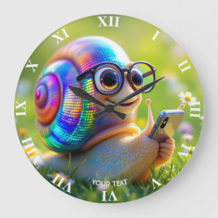 Fantasy Schattige Snail Telefoonbloemen Grote Klok