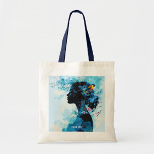 Fantasy Schattige Spring Girl Bird Tote Bag