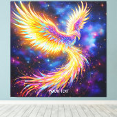 Fantasy Schattige Starlight Phoenix Space Canvas Afdruk (Insitu (Houten vloer))