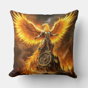 Fantasy Schattige Steampunk Flames Phoenix Kussen