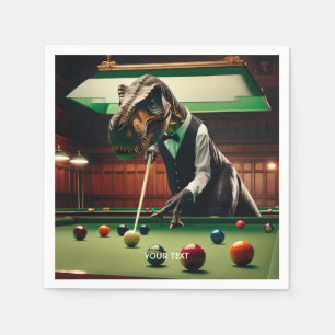 Fantasy Schattige T-rex Spelen Snooker Servet