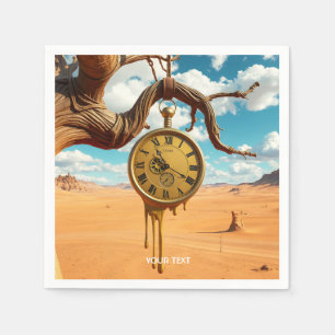 Fantasy Schattige Tree Desert Clock Servet