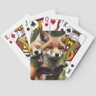 Fantasy Schattige Two Foxes Forest Pokerkaarten