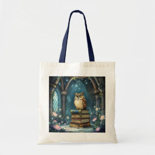 Fantasy Schattige Uil Brillen Boeken Tote Bag