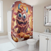 Fantasy Schattige Vivid Bacon Funny Creature Douchegordijn (In situ)