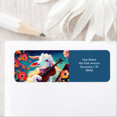 Fantasy Schattige Vivid Goat Playing Violin Etiket (Insitu)