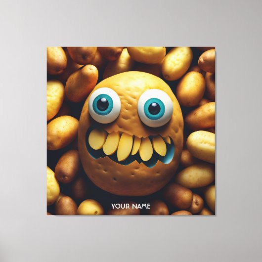 Fantasy Schattige Vivid Potato Funny Creature Canvas Afdruk (Voorkant)
