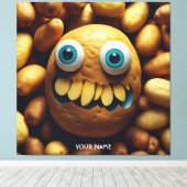 Fantasy Schattige Vivid Potato Funny Creature Canvas Afdruk (Insitu (Houten vloer))