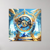 Fantasy Schattige Vivid Sapphire Clock Zee Canvas Afdruk (Voorkant)