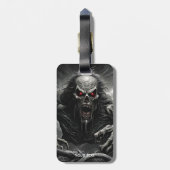Fantasy Schattige Vivid Scary Horror Creature Bagagelabel (Achterkant verticaal)