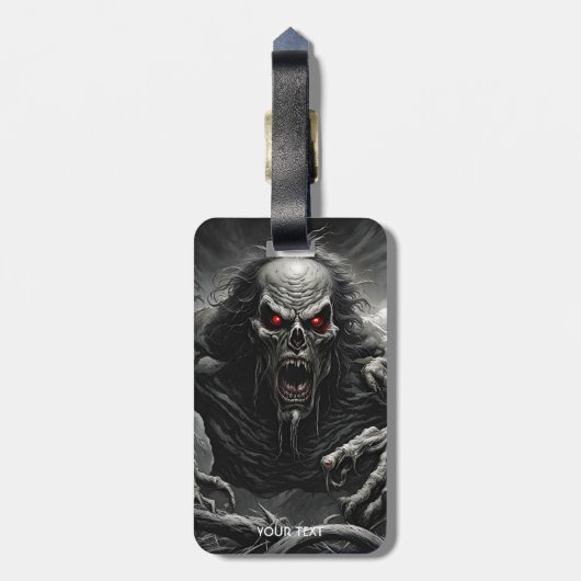 Fantasy Schattige Vivid Scary Horror Creature Bagagelabel (Achterkant verticaal)