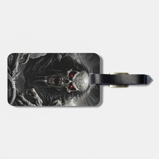 Fantasy Schattige Vivid Scary Horror Creature Bagagelabel (Achterkant horizontaal)