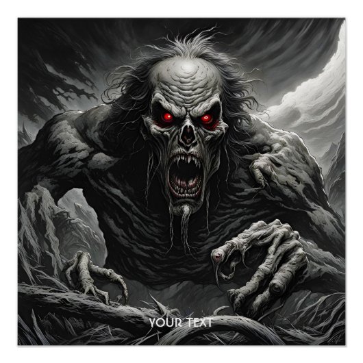 Fantasy Schattige Vivid Scary Horror Creature Perfect Poster (Voorkant)